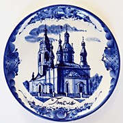 Блюдо Гжель