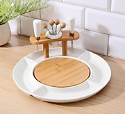 Блюдо д/подачи + 2 ножа + шпажки